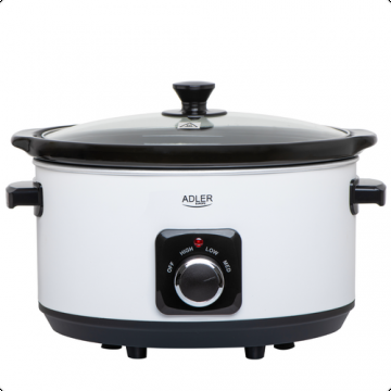 Aparat de gatit Adler AD6413W, 5.8 l, 290 W (Alb/Negru)