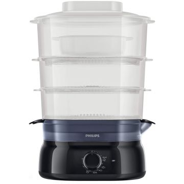 Aparat de gatit cu aburi Philips HD9126/90, 900 W, 9 l, Negru