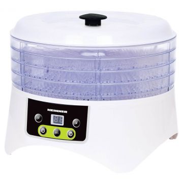 Deshidrator de alimente Heinner HFD-404TD, 400 W, Alb