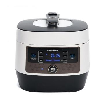 Multicooker cu presiune Heinner HPCK-6WH, 3.3 l, 14 programe, Alb