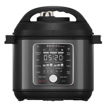 Multicooker Instant Pot Pro Plus 6, 1200 W, 5.7 L, 10 programe presetate, Capac detasabil, Negru