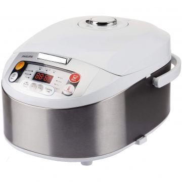 Multicooker Philips Viva Collection HD3037/70, 980 W, 5 l, Alb/Argintiu