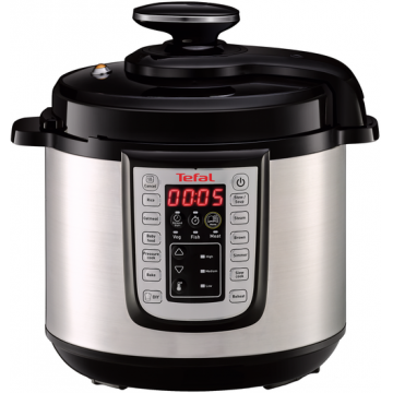 Oala sub presiune electrica Tefal One Pot CY505E30, 6L (Argintiu/Negru)